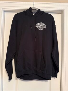 Harley-Davidson Black Hoodie with White Shield Logo